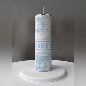 White and Blue 20 oz. stainless steel tumbler,NWT